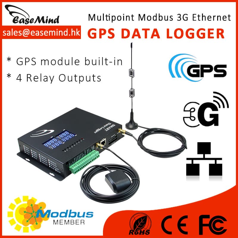 Multipoint Modbus 3G Ethernet GPS Data Logger